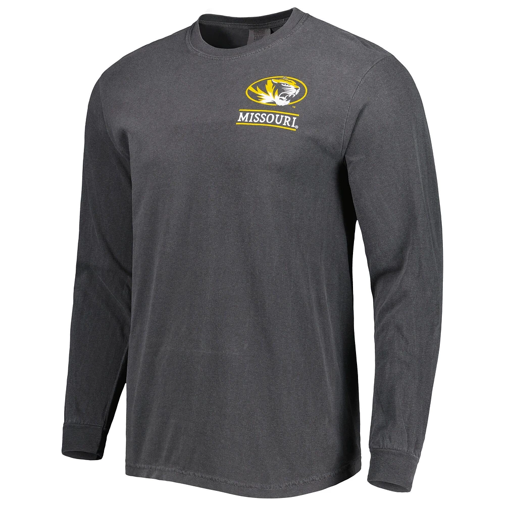 Men's Black Missouri Tigers Circle Campus Scene Long Sleeve T-Shirt