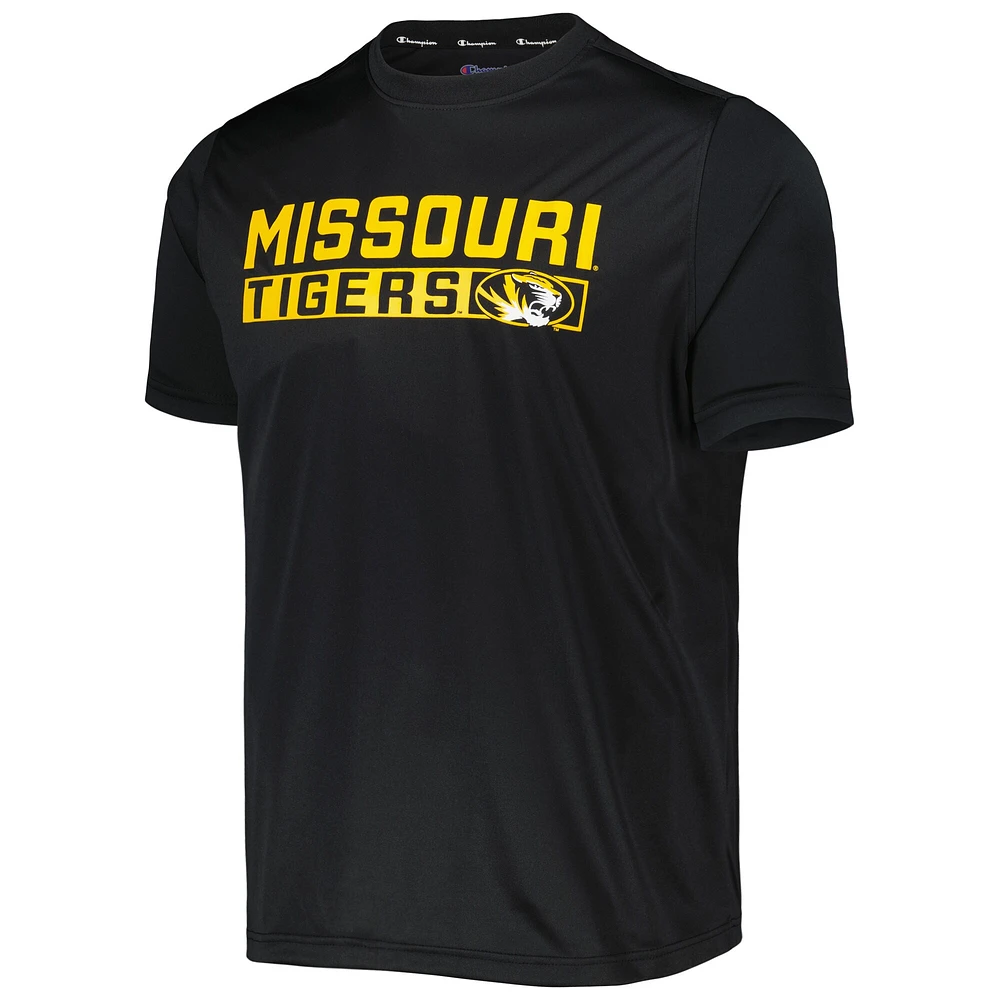 Men's Champion Black Missouri Tigers Impact Knockout T-Shirt