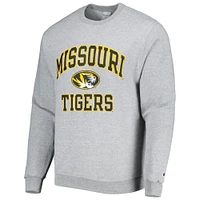Men's Champion Heather Gray Missouri Tigers High Motor Pullover Sweatshirt