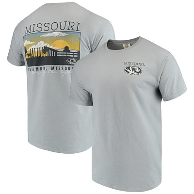 Men's Gray Missouri Tigers Comfort Colors Campus Scenery T-Shirt