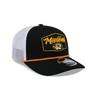 Men's New Era  Black Missouri Tigers 9SEVENTY COOLERA Trucker Stretch-Snap Hat