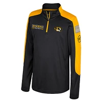 Youth Colosseum  Black Missouri Tigers OHT Military Appreciation Cyclone Quarter-Zip Windshirt