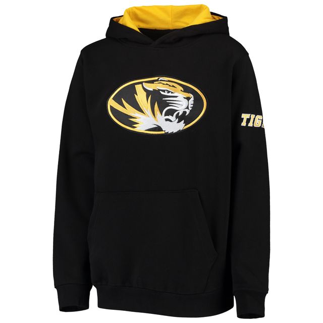 Chandail à capuchon gros logo Missouri Tigers noir Stadium Athletic pour jeune