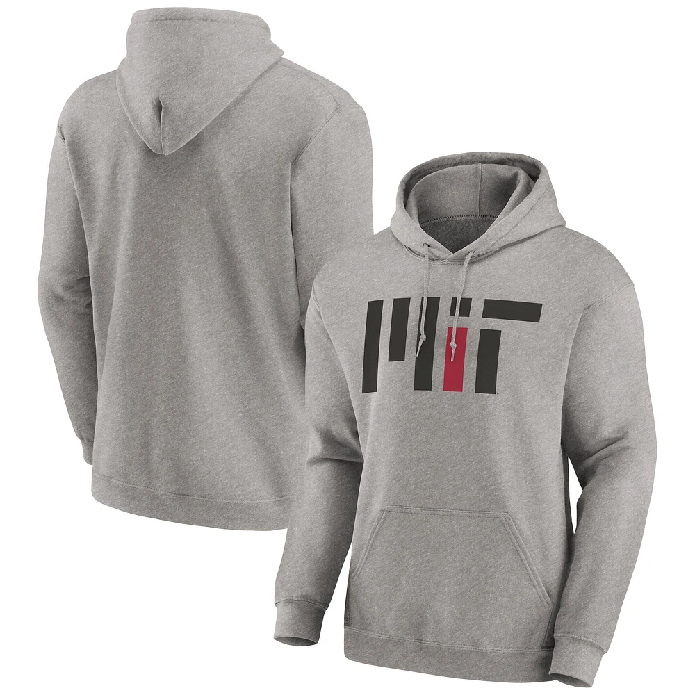 Men's Fanatics Heather Gray MIT Engineers Fleece Pullover Hoodie