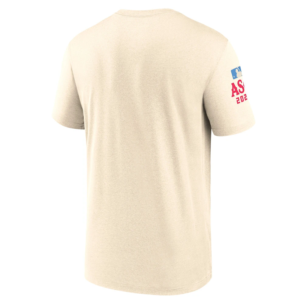 Men's Nike Cream 2024 MLB All-Star Game 2-Hit Legend Performance T-Shirt