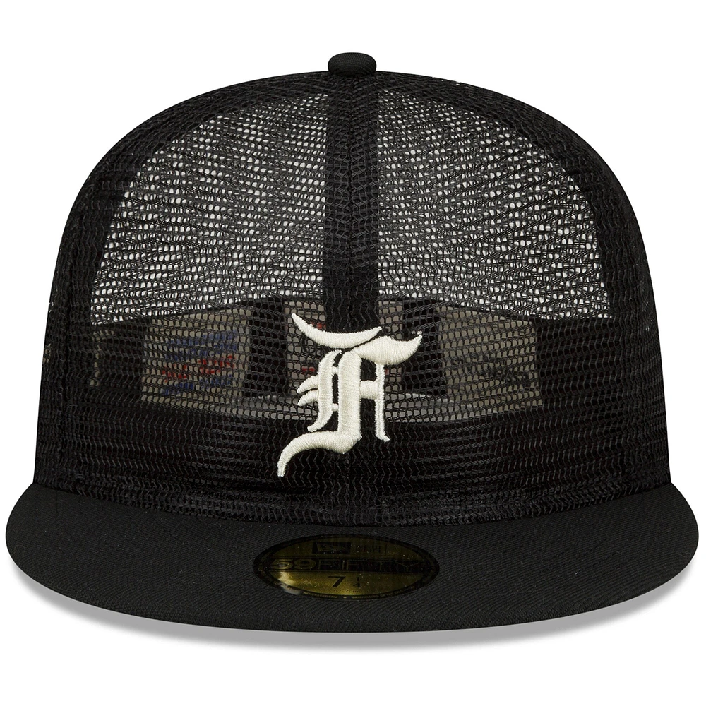 Men's New Era x Fear of God  Black Mesh 59FIFTY Fitted Hat