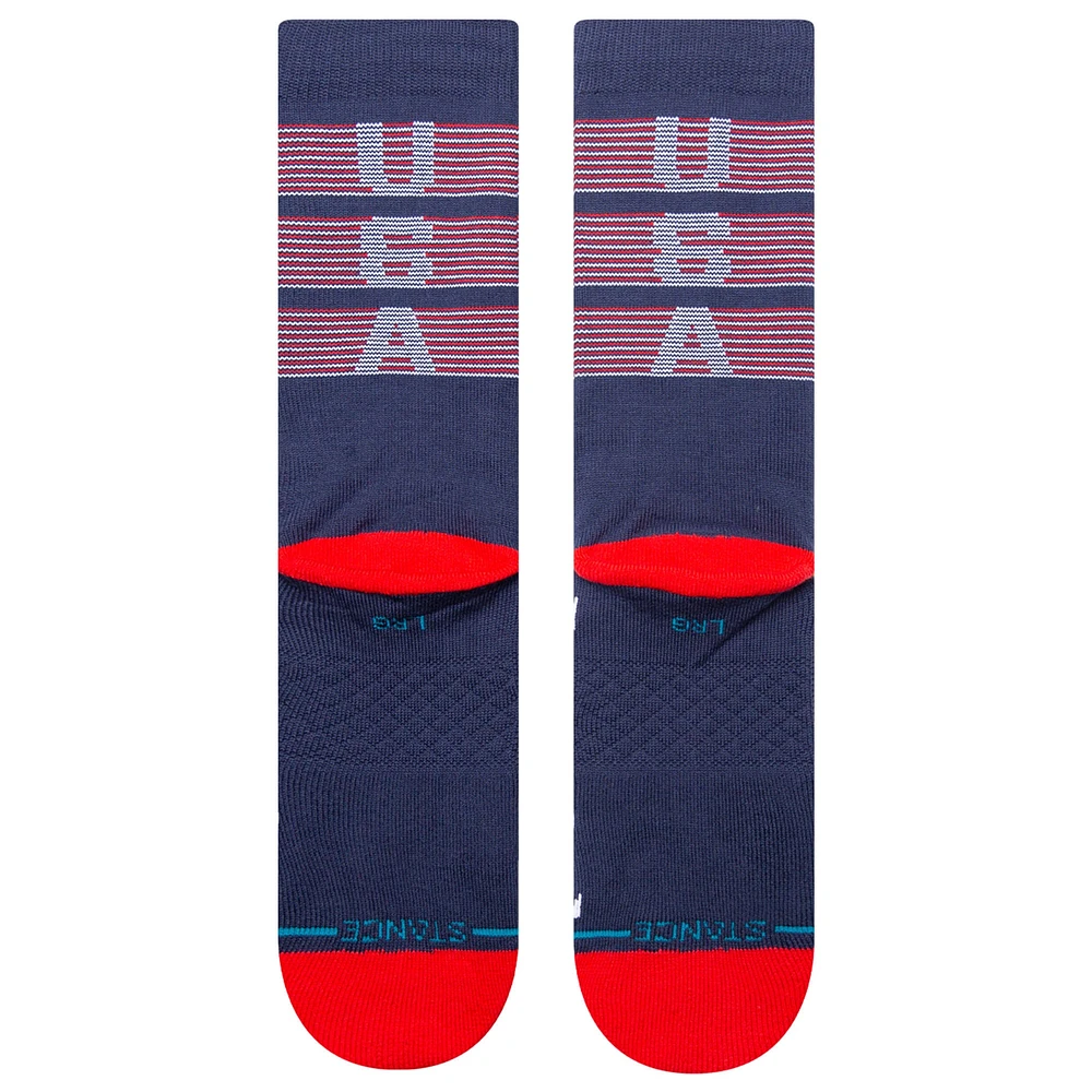 Men's Stance Navy MLB  Bars USA Crew Socks