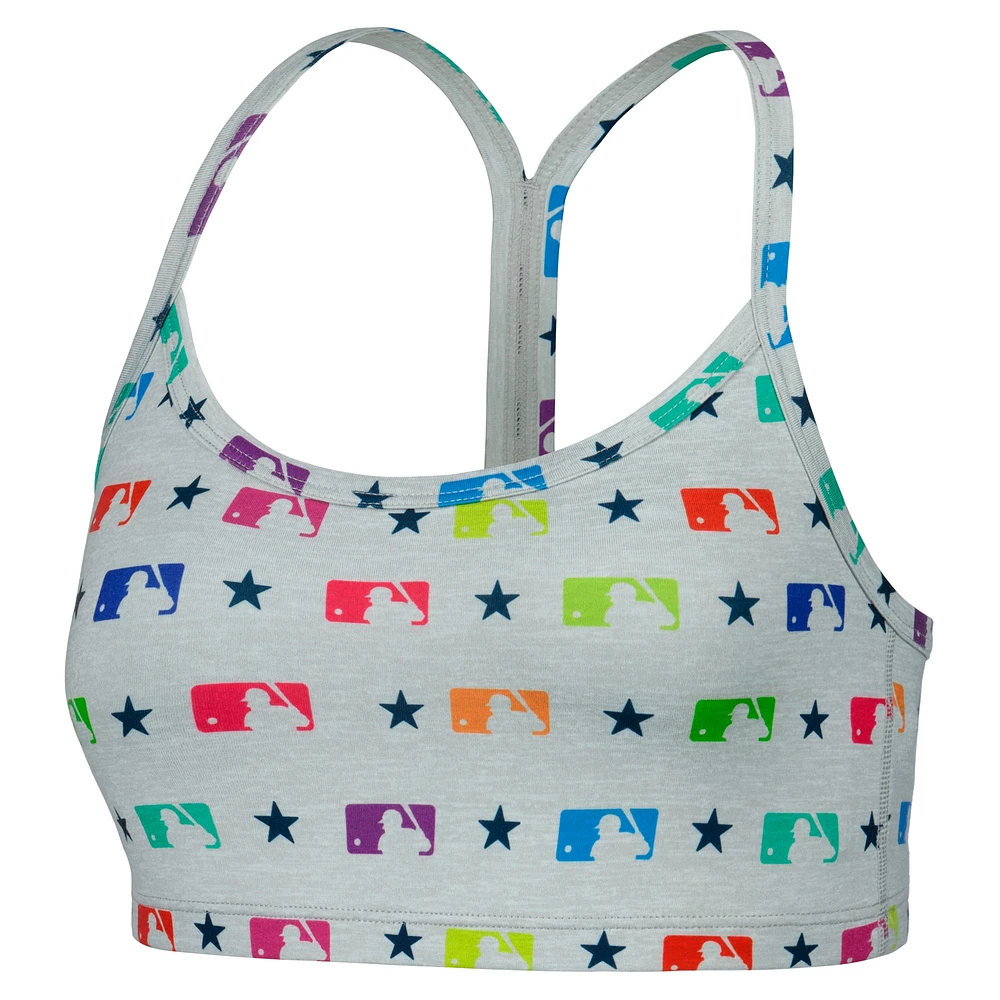 Women's Terez Gray MLB TLC Rainbow Bra