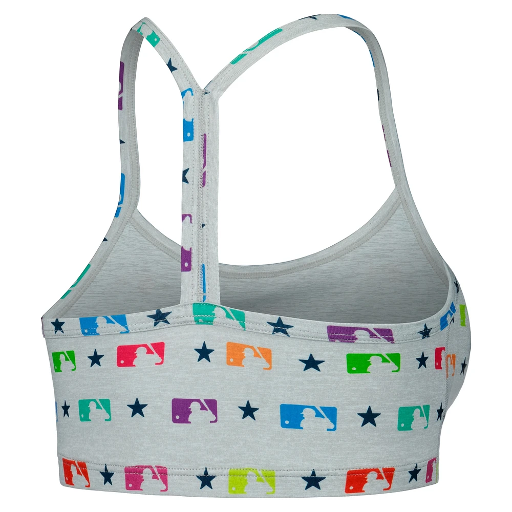 Women's Terez Gray MLB TLC Rainbow Bra