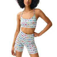 Women's Terez Gray MLB TLC Rainbow Bra