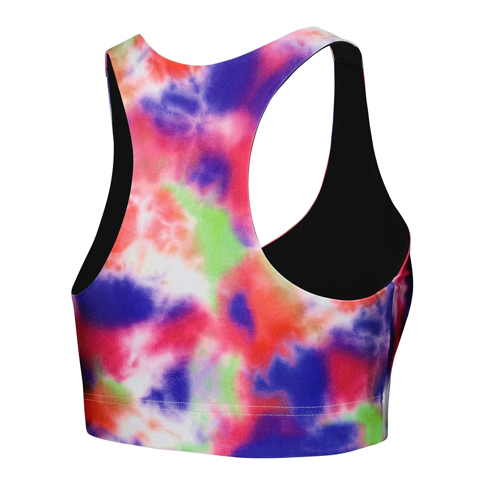Soutien-gorge haute brillance Terez MLB Batterman Neon Tie-Dye pour femmes