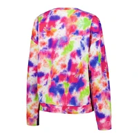 Women's Terez MLB Batterman Neon Tie-Dye Pullover Sweatshirt