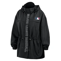 Women's WEAR by Erin Andrews Black MLB Merchandise Full-Zip Windbreaker Hoodie Jacket