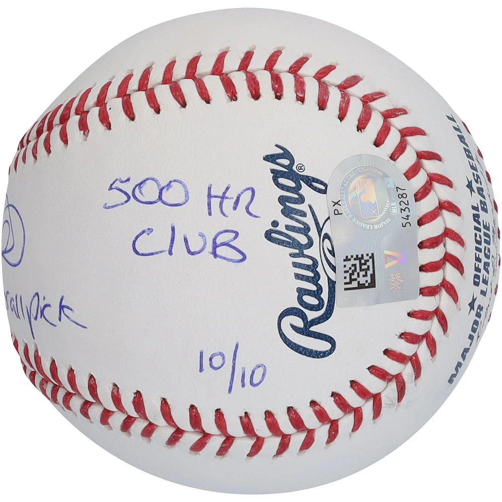 Gary Sheffield Autographed Baseball with Multiple Inscriptions - Limited Edition #10/10