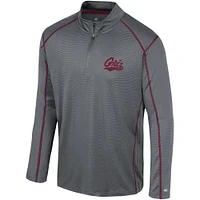 Men's Colosseum Black Montana Grizzlies Cameron Quarter-Zip Windshirt
