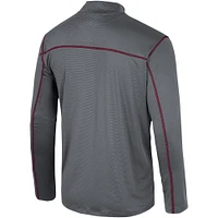 Men's Colosseum Black Montana Grizzlies Cameron Quarter-Zip Windshirt