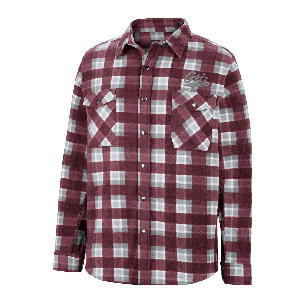 Men's Colosseum Maroon Montana Grizzlies Ellis Full-Snap Jacket