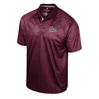Men's Colosseum Maroon Montana Grizzlies Honeycomb Raglan Polo