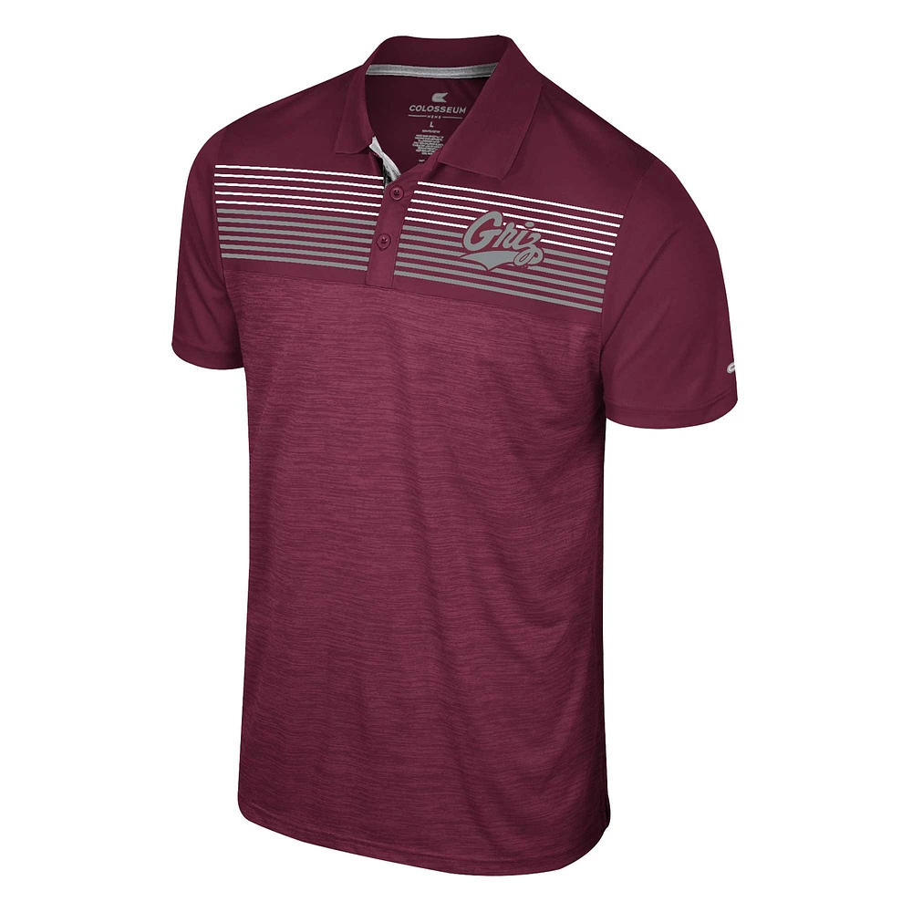 Men's Colosseum Maroon Montana Grizzlies Langmore Polo