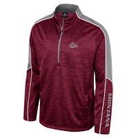 Men's Colosseum Maroon Montana Grizzlies Marled Half-Zip Jacket