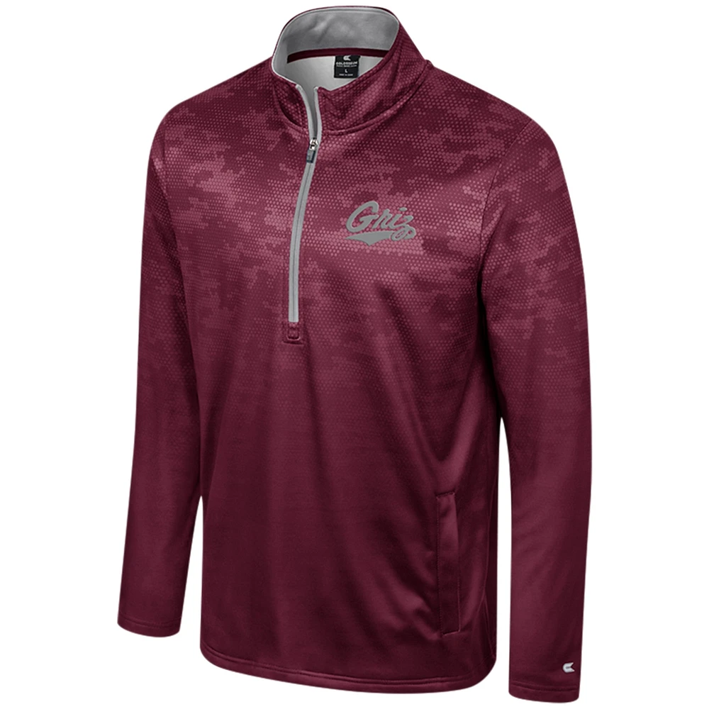 Men's Colosseum  Maroon Montana Grizzlies The Machine Half-Zip Jacket