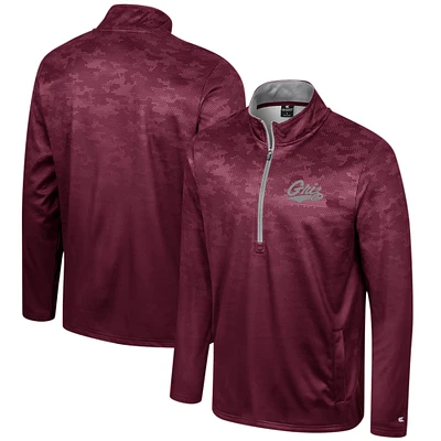 Men's Colosseum  Maroon Montana Grizzlies The Machine Half-Zip Jacket