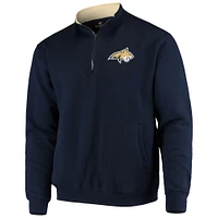 Men's Colosseum Navy Montana State Bobcats Tortugas Logo Quarter-Zip Jacket