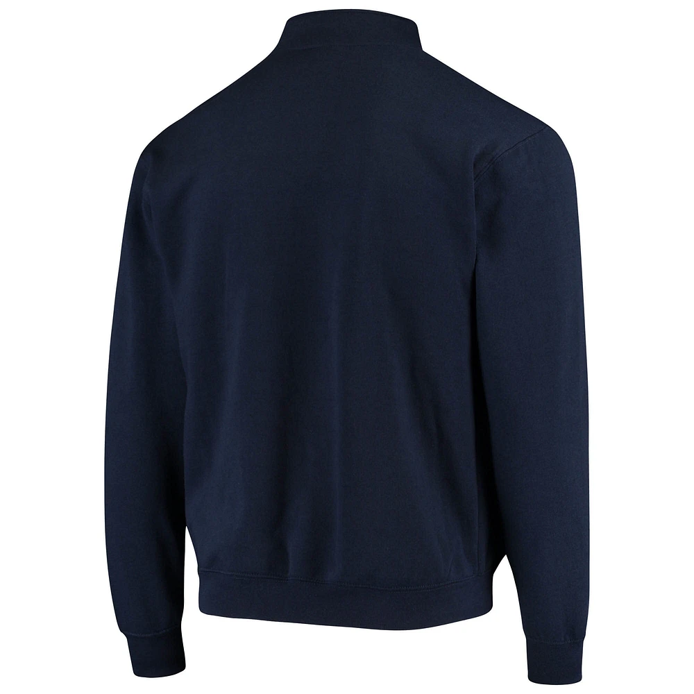 Men's Colosseum Navy Montana State Bobcats Tortugas Logo Quarter-Zip Jacket