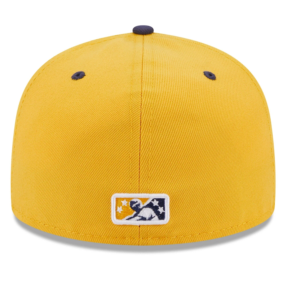 Casquette ajustée New Era Montgomery Biscuits Authentic Collection avec logo alternatif 59FIFTY pour homme