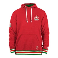 Men's New Era Red Montreal Alouettes Turf Traditions Pullover Hoodie