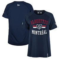 Women's New Era  Navy Montreal Alouettes Sideline Circuit Performance T-Shirt
