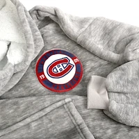 Gray Montreal Canadiens Game Time Hoodie Blanket