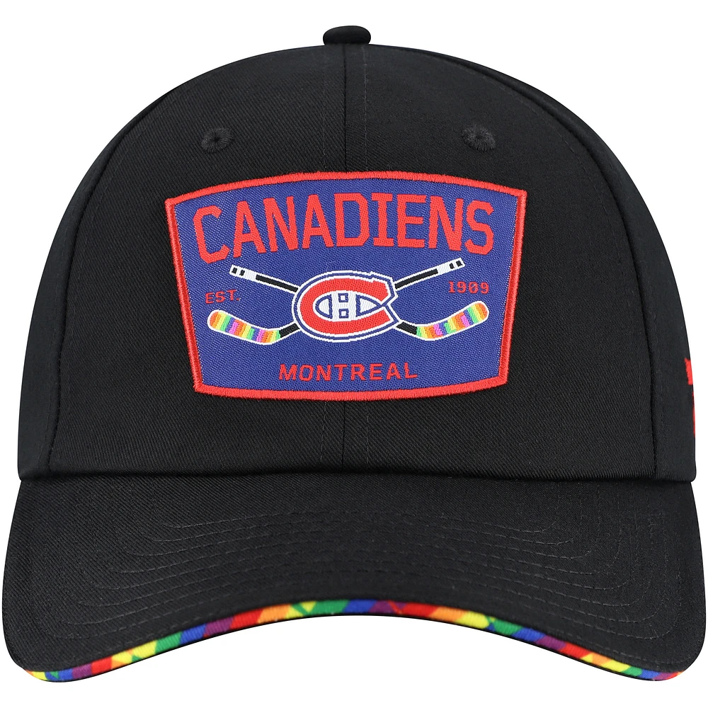 Men's Fanatics  Black Montreal Canadiens HIFE Adjustable Hat