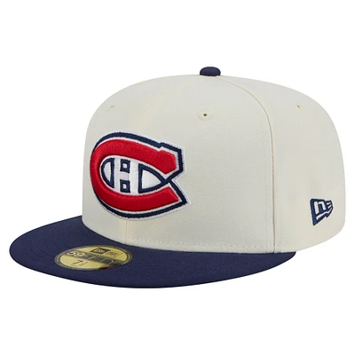 Casquette ajustée bicolore chromée 59FIFTY des Canadiens de Montréal New Era pour homme