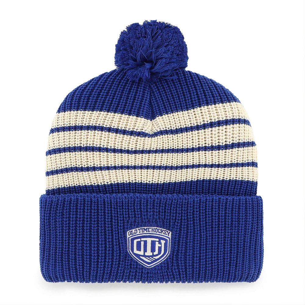 Men's '47  Blue Montreal Canadiens Old Time Hockey Barn Cuffed Knit Hat with Pom