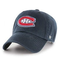 Men's '47 Navy Montreal Canadiens Clean Up Adjustable Hat