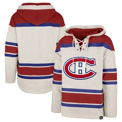 Chandail à capuchon lacets Rockaway des Canadiens de Montréal '47 Oatmeal pour homme