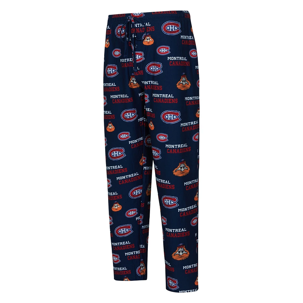 Men's Concepts Sport  Navy Montreal Canadiens All Over Print Knit Pants