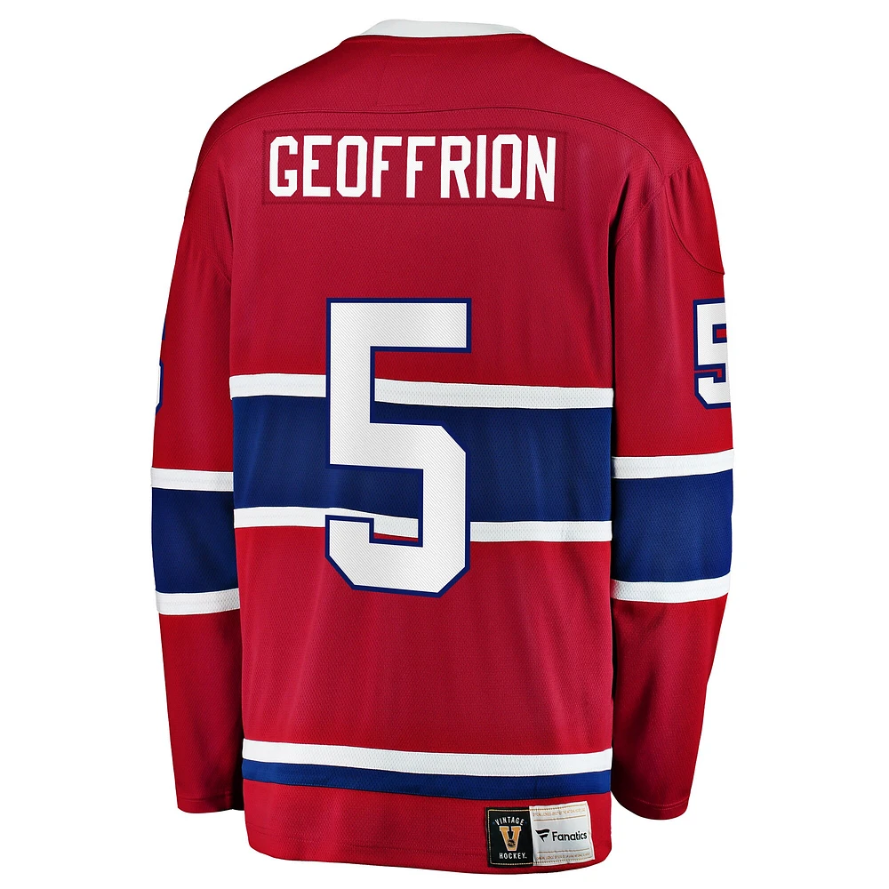 Men's Fanatics Bernie Geoffrion Red Montreal Canadiens Premier Breakaway Retired - Player Jersey