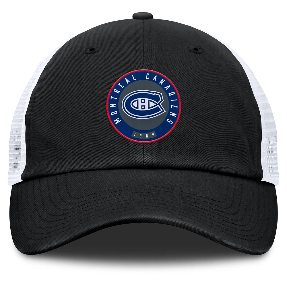 Men's Fanatics Black Montreal Canadiens Averie Trucker Adjustable Hat