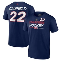 Men's Fanatics Cole Caufield Navy Montreal Canadiens Authentic Pro Prime Name & Number T-Shirt