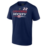 Men's Fanatics Cole Caufield Navy Montreal Canadiens Authentic Pro Prime Name & Number T-Shirt