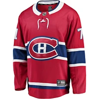 Fanatics pour hommes Jake Evans, joueur échappé à domicile des Canadiens de Montréal, rouge - Maillot