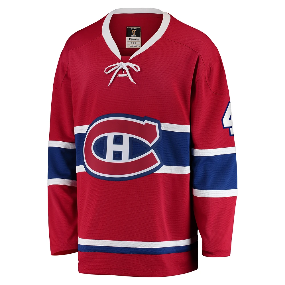 Men's Fanatics Jean Beliveau Red Montreal Canadiens Premier Breakaway Retired - Player Jersey