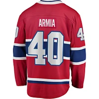 Men's Fanatics Joel Armia Red Montreal Canadiens Home Breakaway Player Jersey