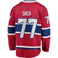 Men's Fanatics Kirby Dach Red Montreal Canadiens Home Breakaway Player Jersey