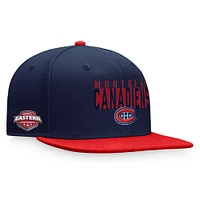 Men's Fanatics Navy/Red Montreal Canadiens Fundamental Colorblocked Snapback Hat