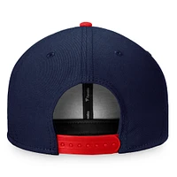 Men's Fanatics Navy/Red Montreal Canadiens Fundamental Colorblocked Snapback Hat