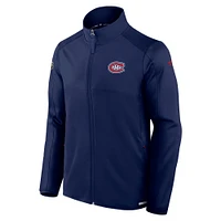 Men's Fanatics  Navy Montreal Canadiens Authentic Pro Rink Fleece Full-Zip Jacket