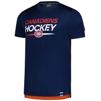 Men's Fanatics  Navy Montreal Canadiens Authentic Pro Tech T-Shirt